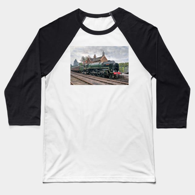 BR Standard Class 7 Britannia Baseball T-Shirt by SteveHClark